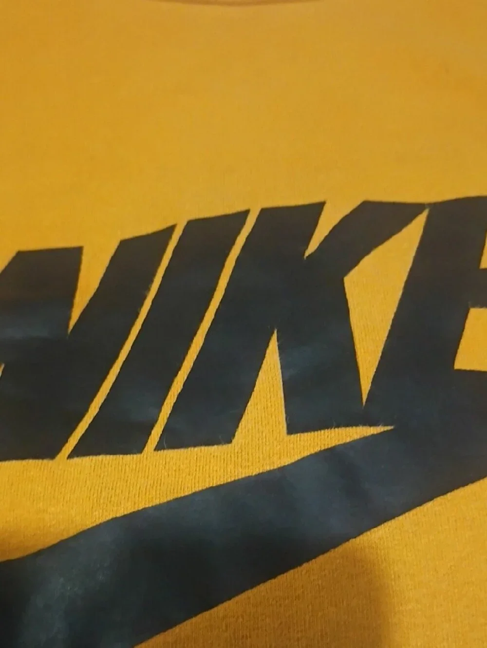 Nike Kids Mustard Yellow Sweatshirt with Black Logo